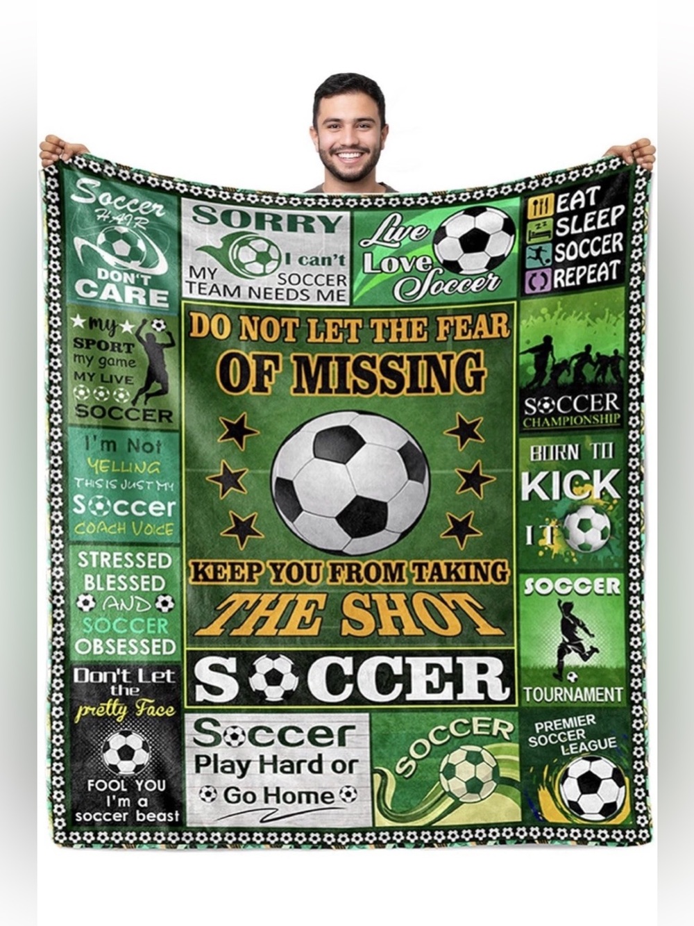 Soccer Gifts for Boys, Soccer Lover Gifts, Blanket 50"x 40"